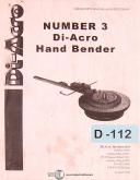 Di-Acro-Di-Acro Parts Lists No 3 Tube and Pipe Bender Manual-#3 -No. 3-05